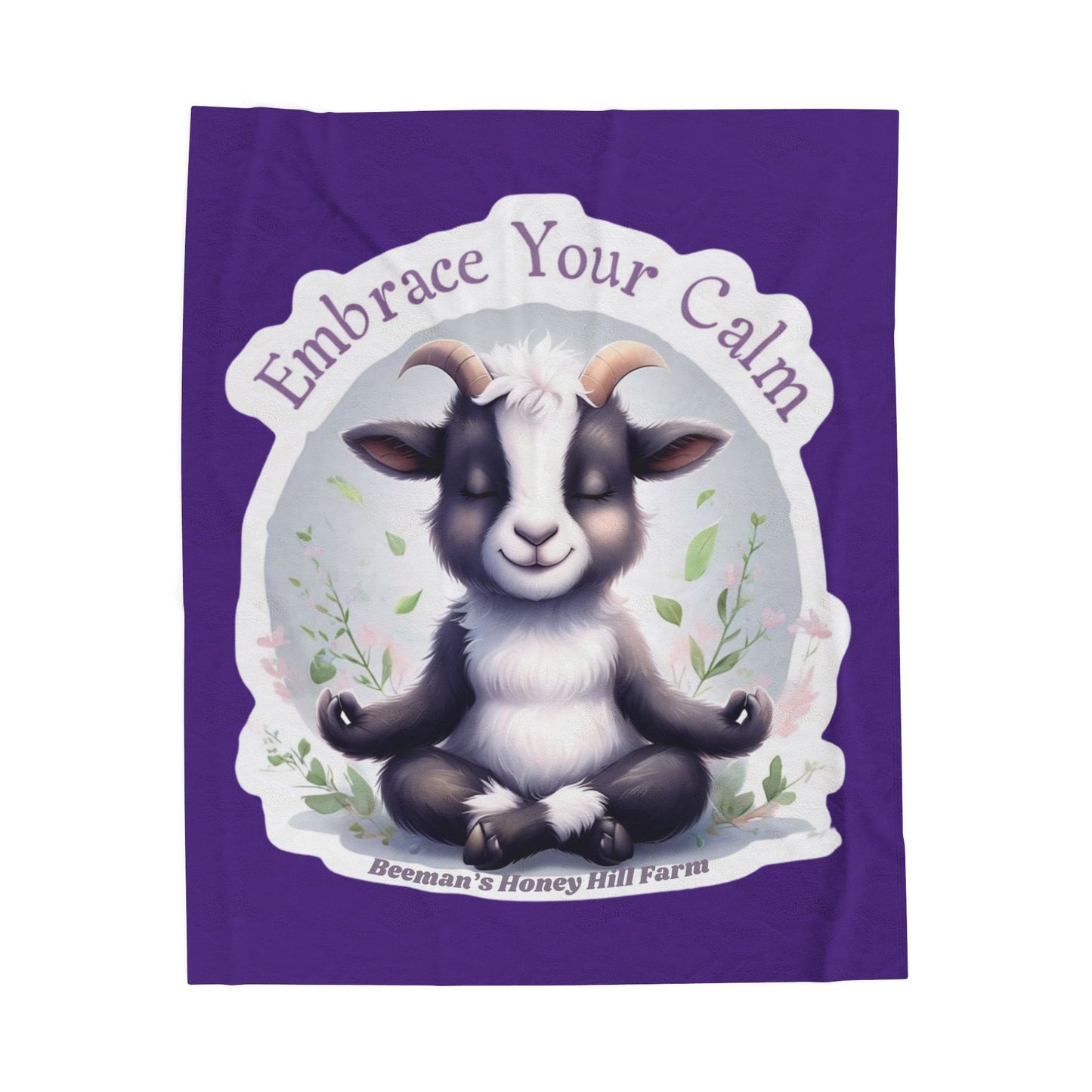 Embrace Your Calm Goat - Cozy Farmhouse Plush Blanket - Perfect for Home Decor & Gifting