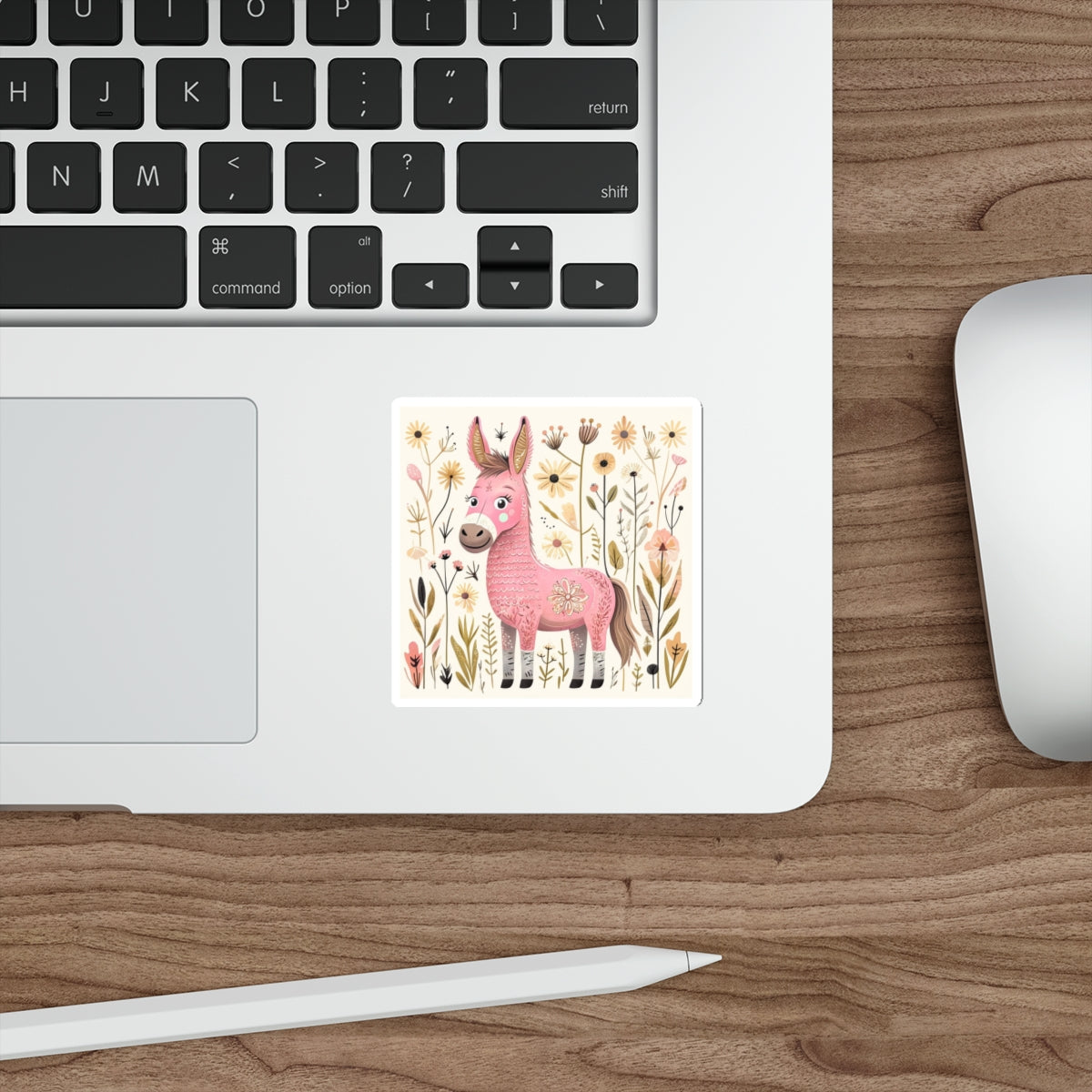 Folk Art Donkey Stickers