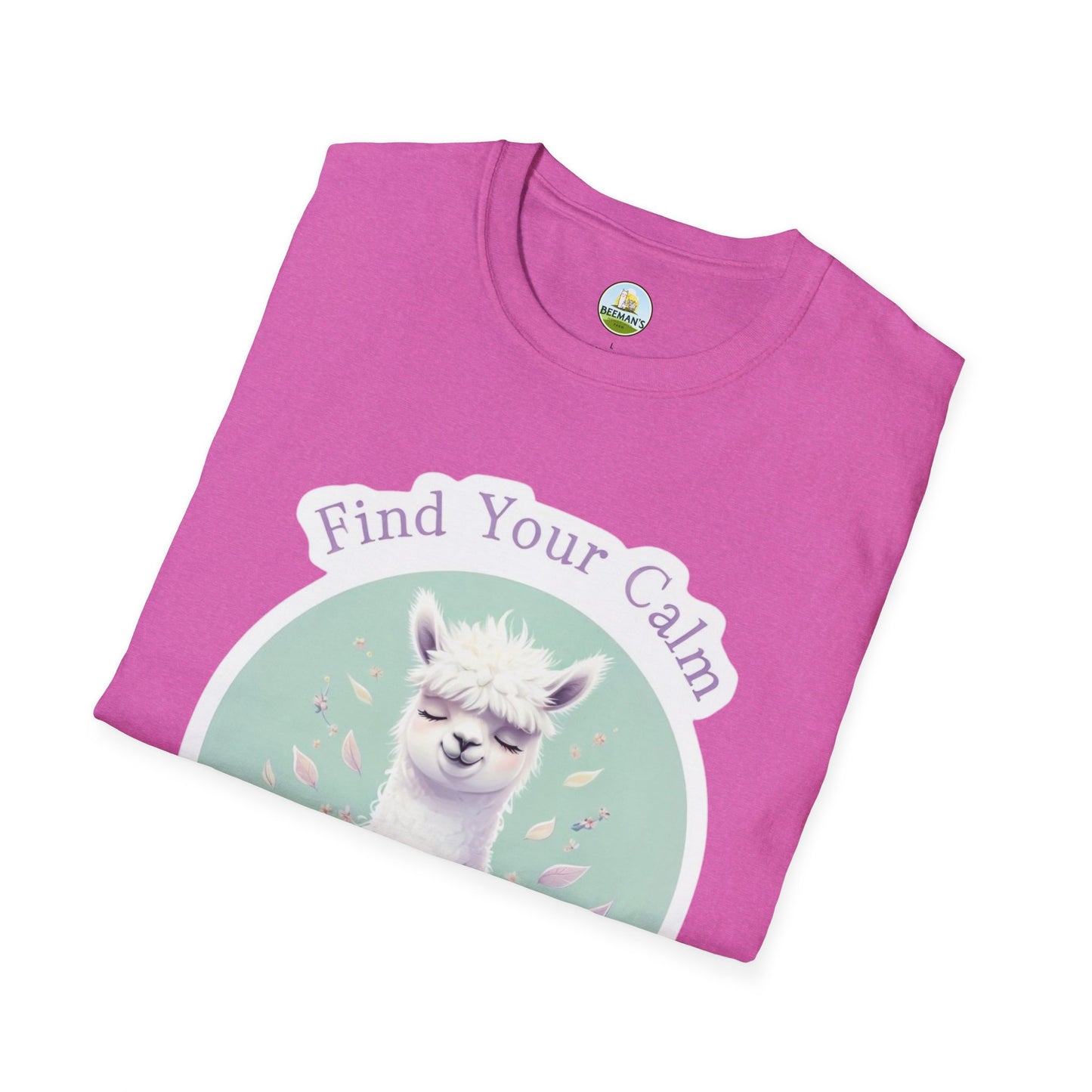 Alpaca Find Your Calm T-Shirt - Beeman's Honey Hill Farm