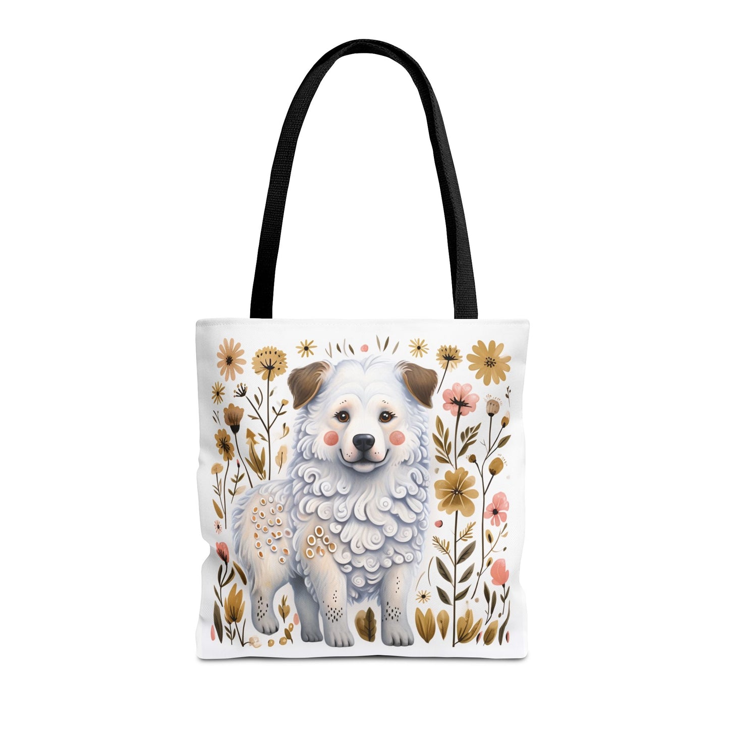 Folk Art Great Pyrenees Tote Bag for Animal Lovers | Fun & Stylish Shopping Bag