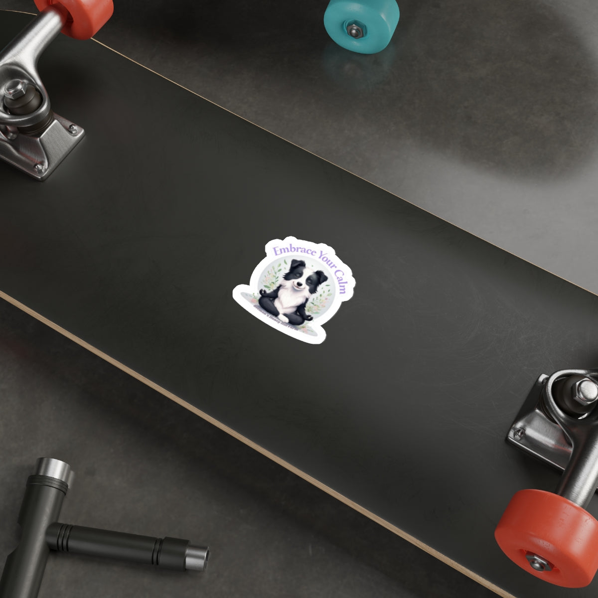 Border Collie Embrace Your Calm Die-Cut Stickers | Beeman's Honey Hill Farm