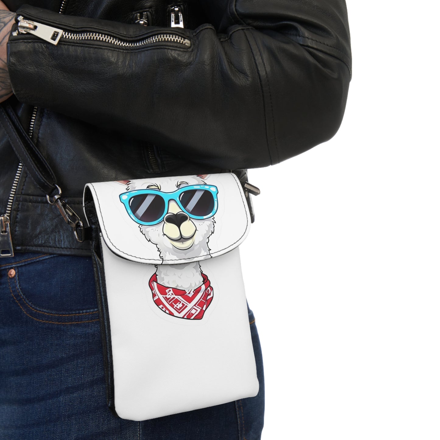 Stylish Alpaca Print Cell Phone Wallet - Trendy Crossbody Bag for Everyday Use