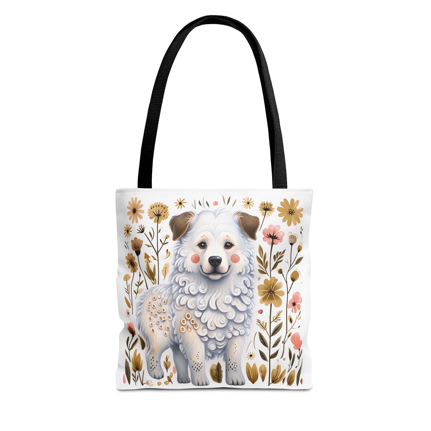 Folk Art Great Pyrenees Tote Bag for Animal Lovers | Fun & Stylish Shopping Bag