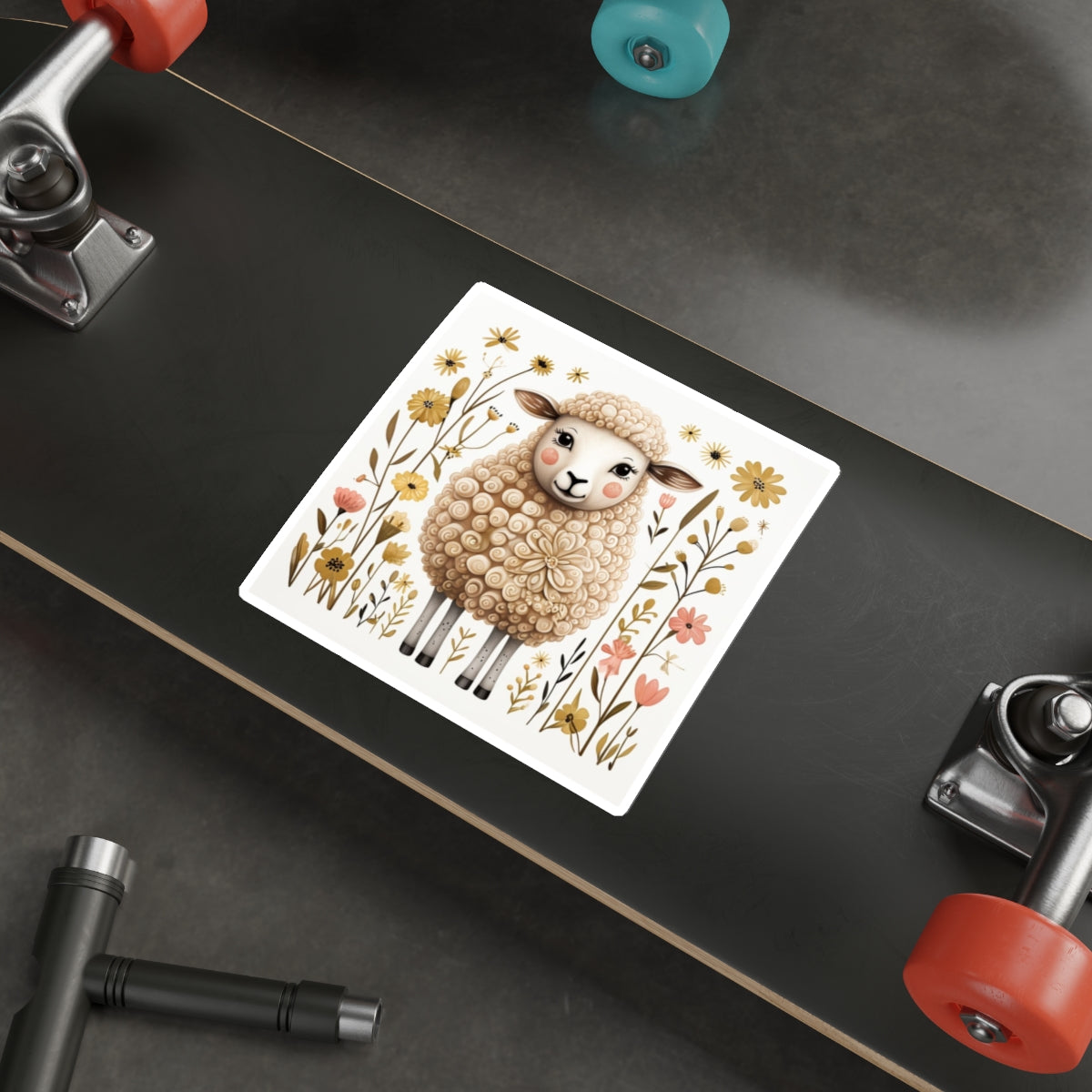 Folk Art Sheep Stickers