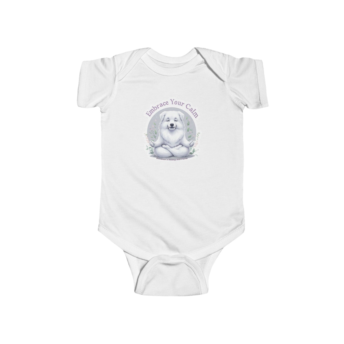 Great Pyrenees Embrace Your Calm Infant Bodysuit - Cute Baby Onesie for Peaceful Moments