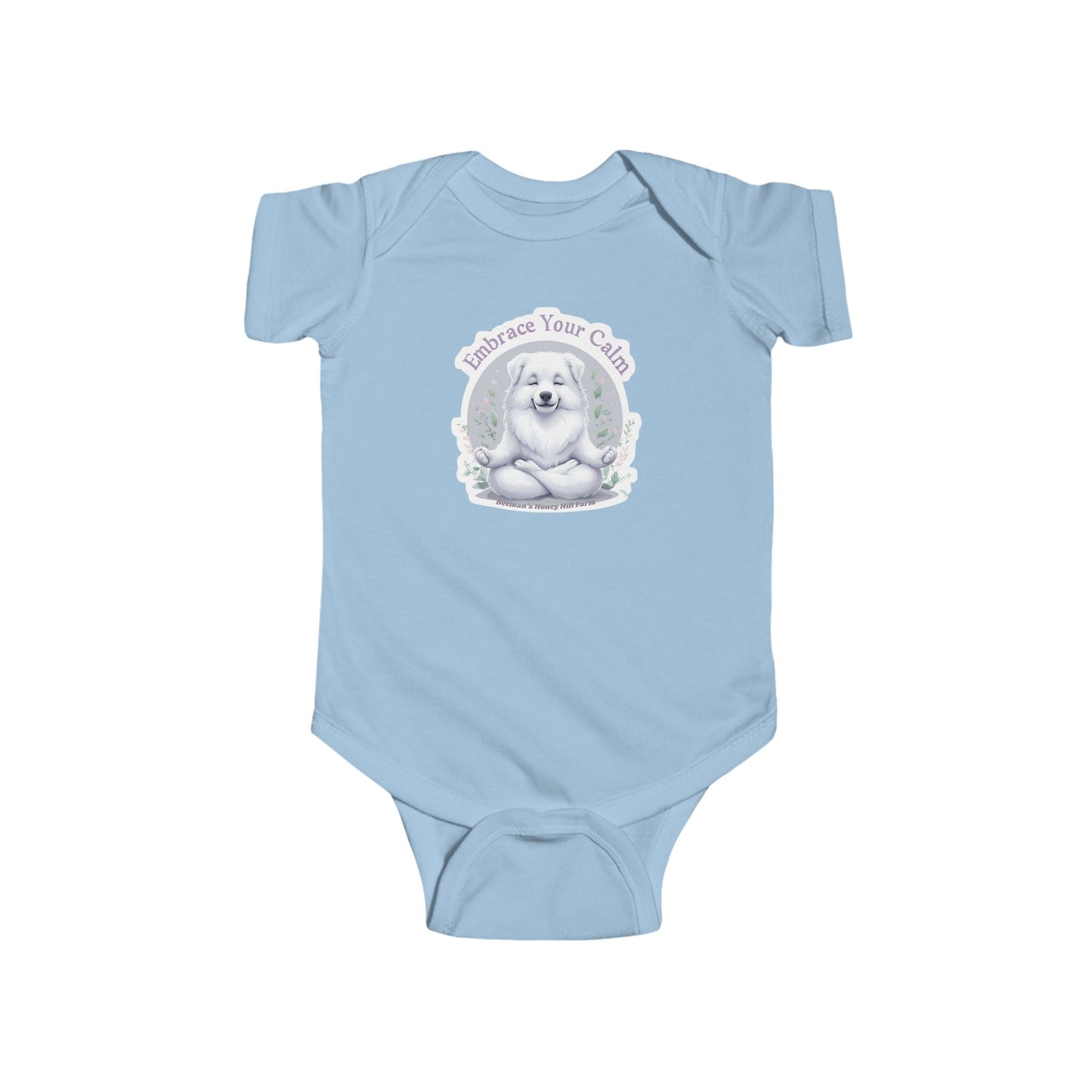 Great Pyrenees Embrace Your Calm Infant Bodysuit - Cute Baby Onesie for Peaceful Moments