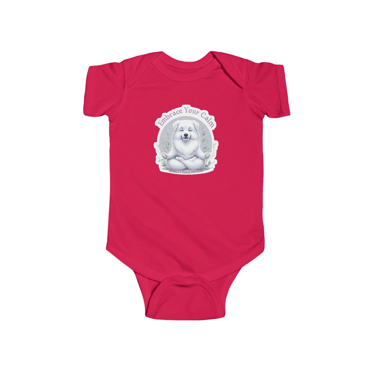 Great Pyrenees Embrace Your Calm Infant Bodysuit - Cute Baby Onesie for Peaceful Moments