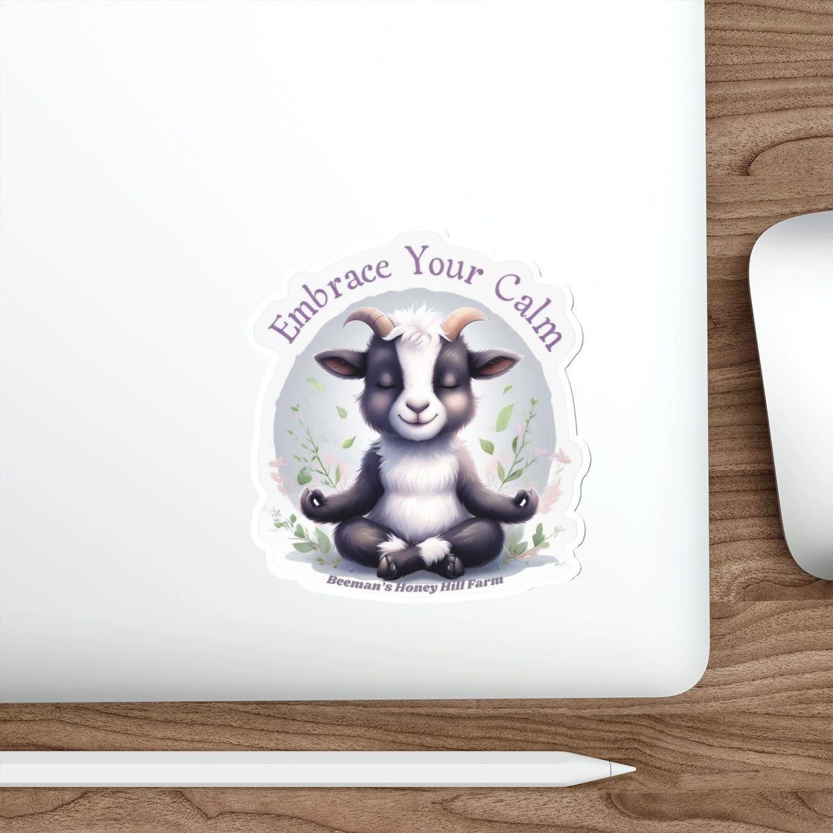 Goat Embrace Your Calm Die-Cut Stickers | Beeman's Honey Hill Farm