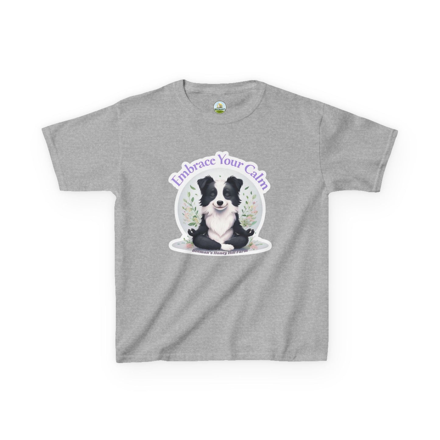 Border Collie Embrace Your Calm Kids Tee