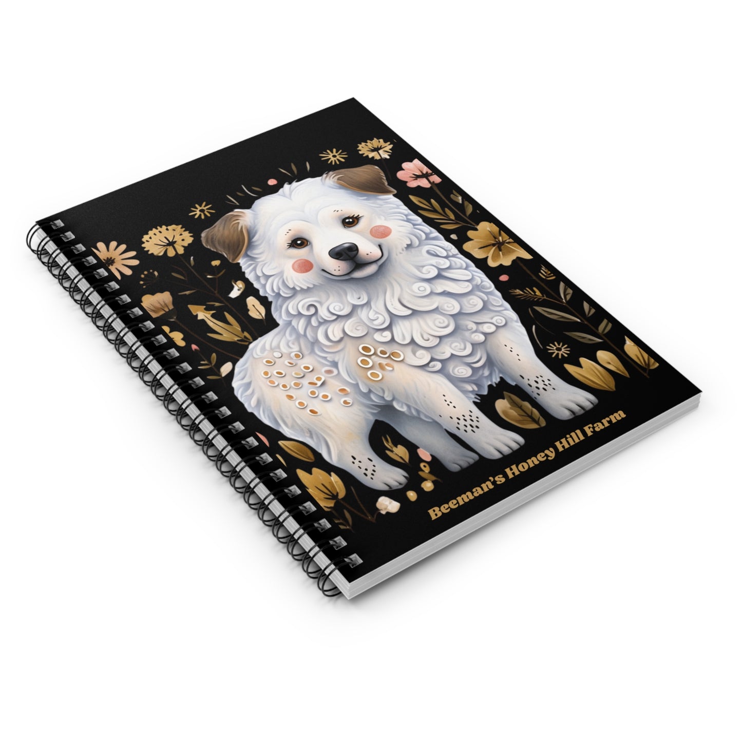 Folk Art Great Pyrenees -Themed Spiral Notebook - Perfect for Students and Animal Lovers!