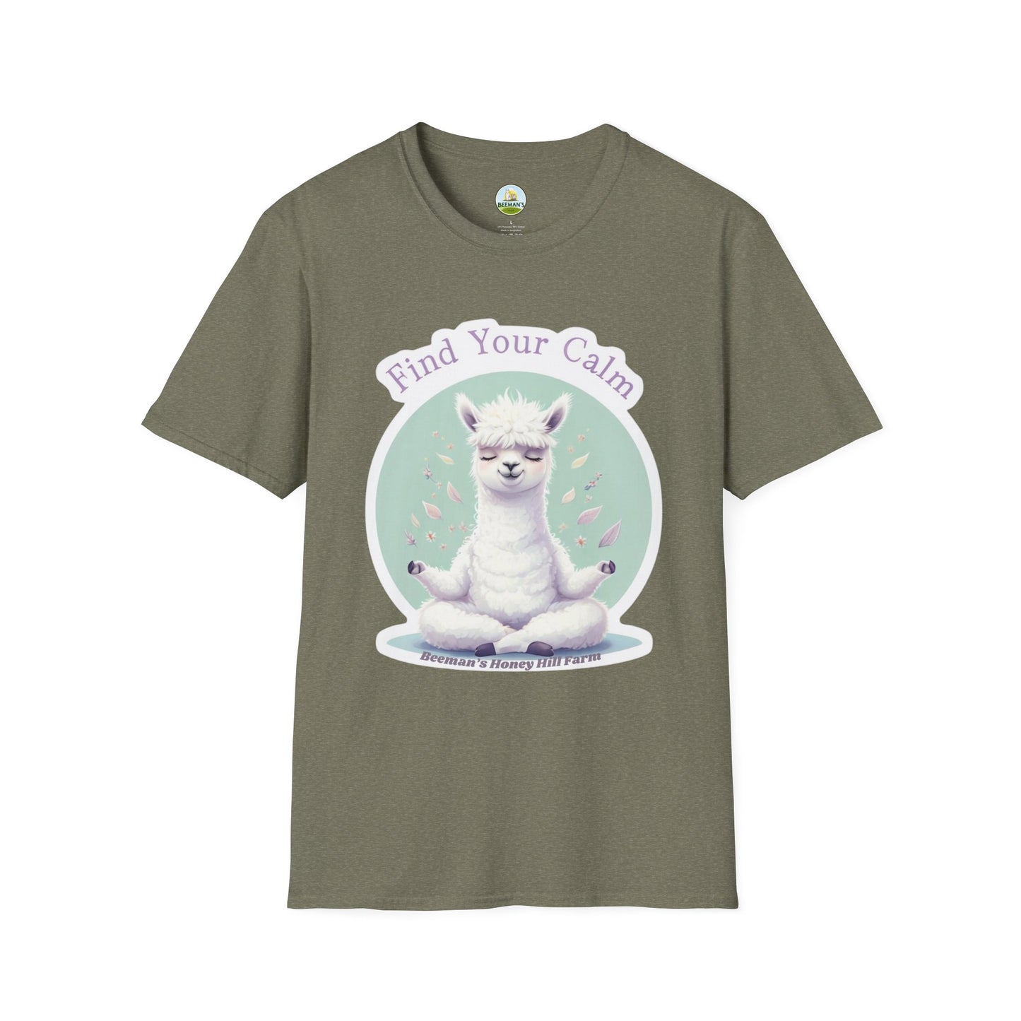 Alpaca Find Your Calm T-Shirt - Beeman's Honey Hill Farm