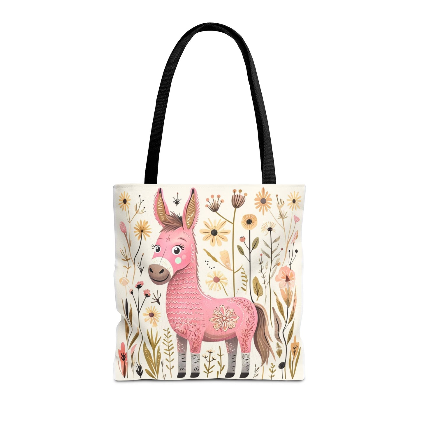 Folk Art Donkey Tote Bag for Animal Lovers | Fun & Stylish Shopping Bag