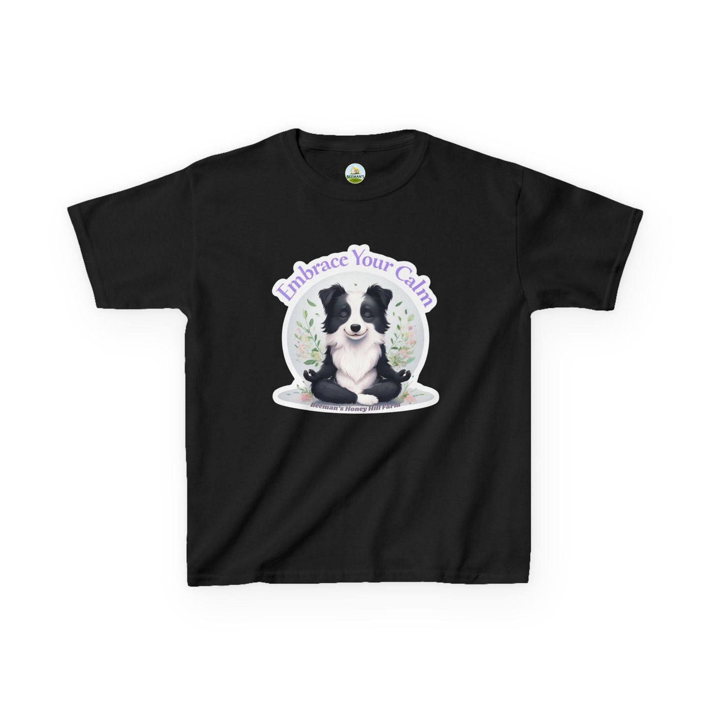 Border Collie Embrace Your Calm Kids Tee