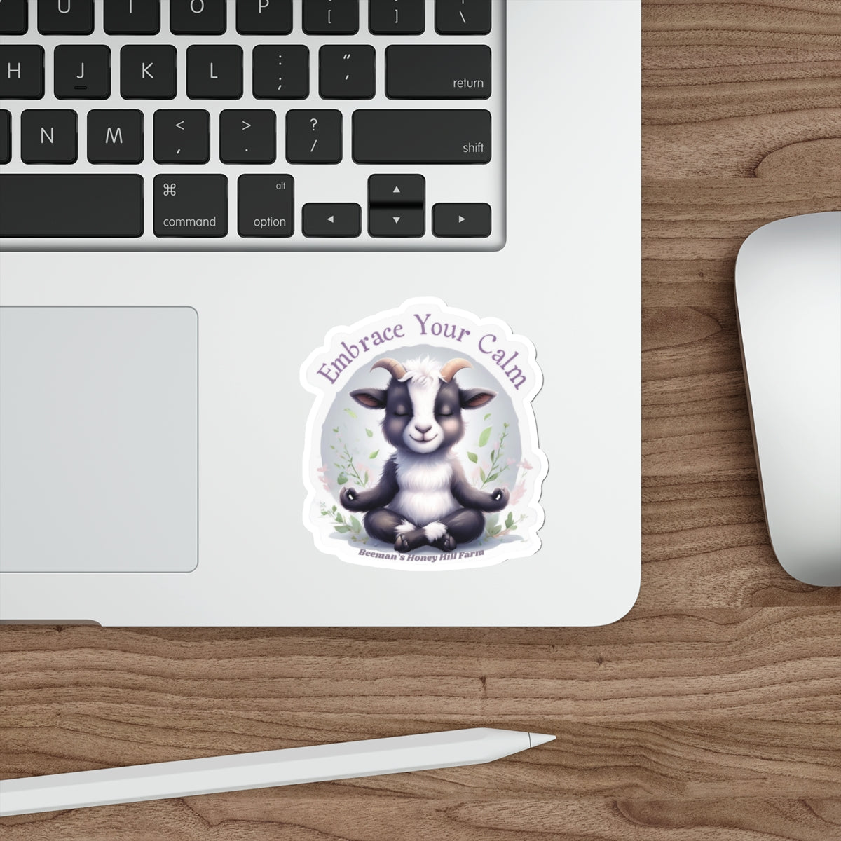 Goat Embrace Your Calm Die-Cut Stickers | Beeman's Honey Hill Farm