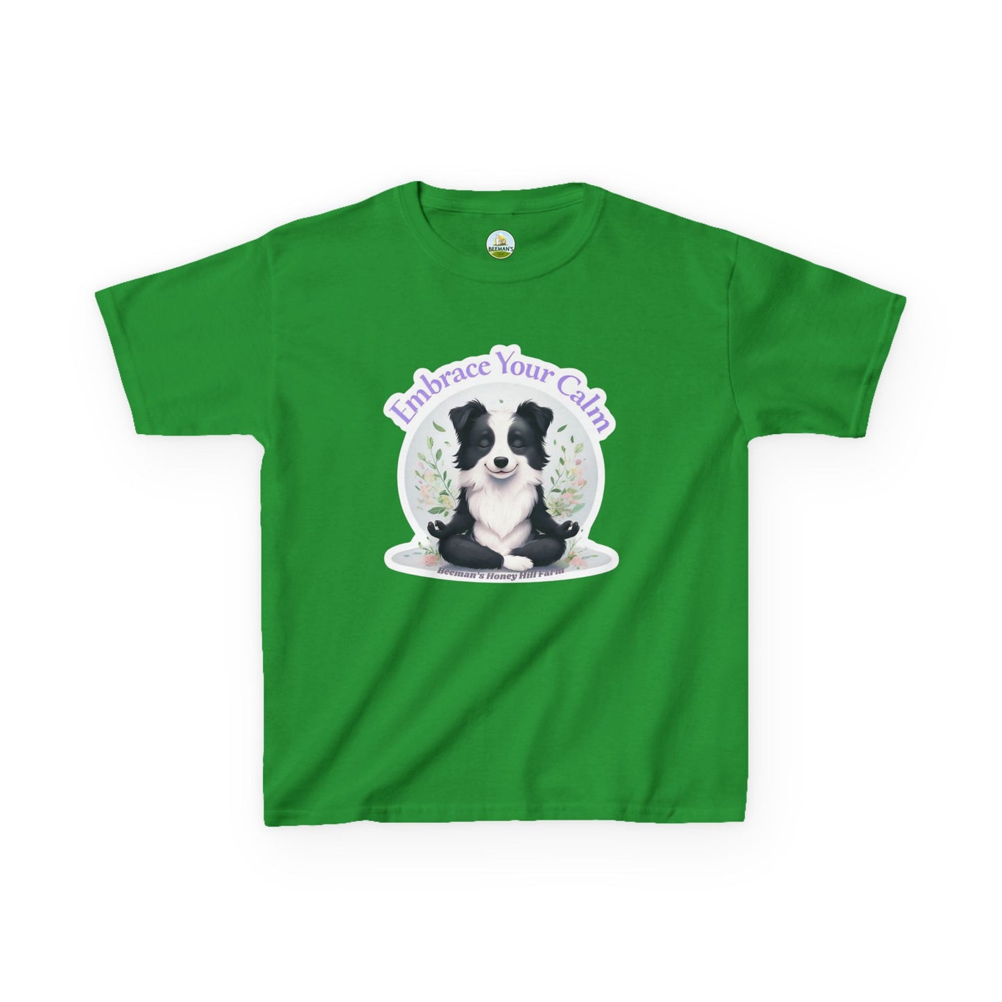 Border Collie Embrace Your Calm Kids Tee