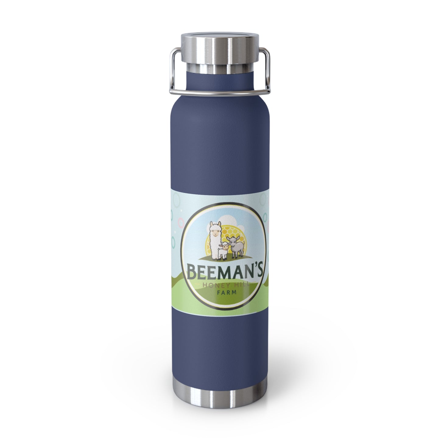 Insulated Stainless Steel Water Bottle - Beeman's Farm Logo - Eco-Friendly Travel Mug