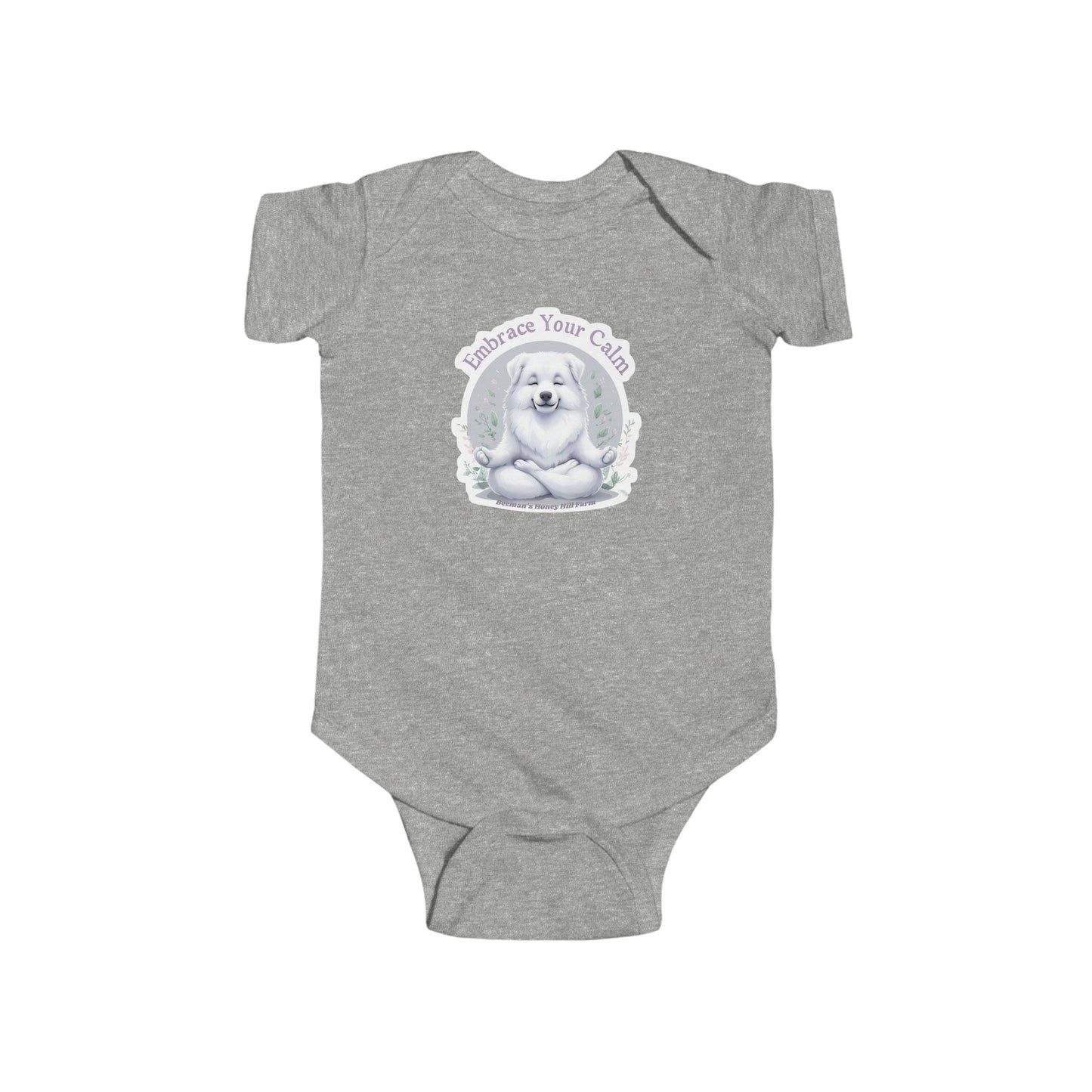 Great Pyrenees Embrace Your Calm Infant Bodysuit - Cute Baby Onesie for Peaceful Moments