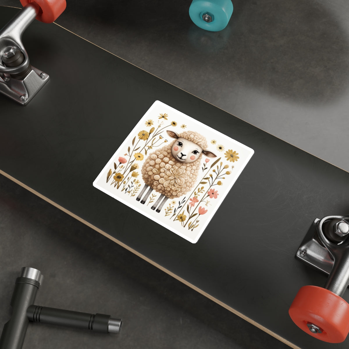 Folk Art Sheep Stickers