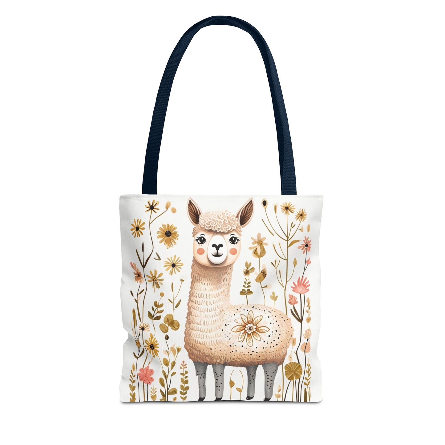 Folk Art Alpaca Tote Bag for Animal Lovers | Fun & Stylish Shopping Bag