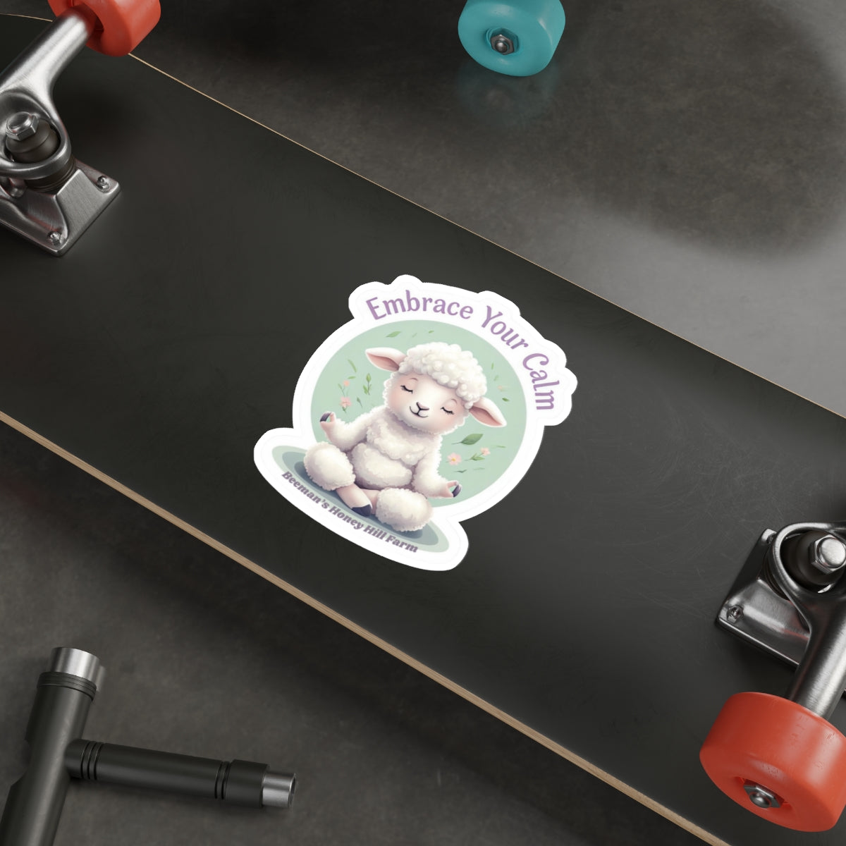 Sheep Embrace Your Calm Die-Cut Stickers | Beeman's Honey Hill Farm
