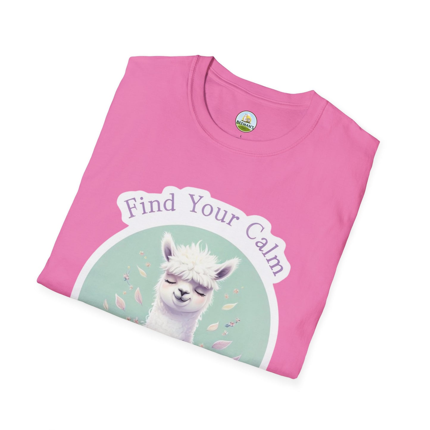 Alpaca Find Your Calm T-Shirt - Beeman's Honey Hill Farm