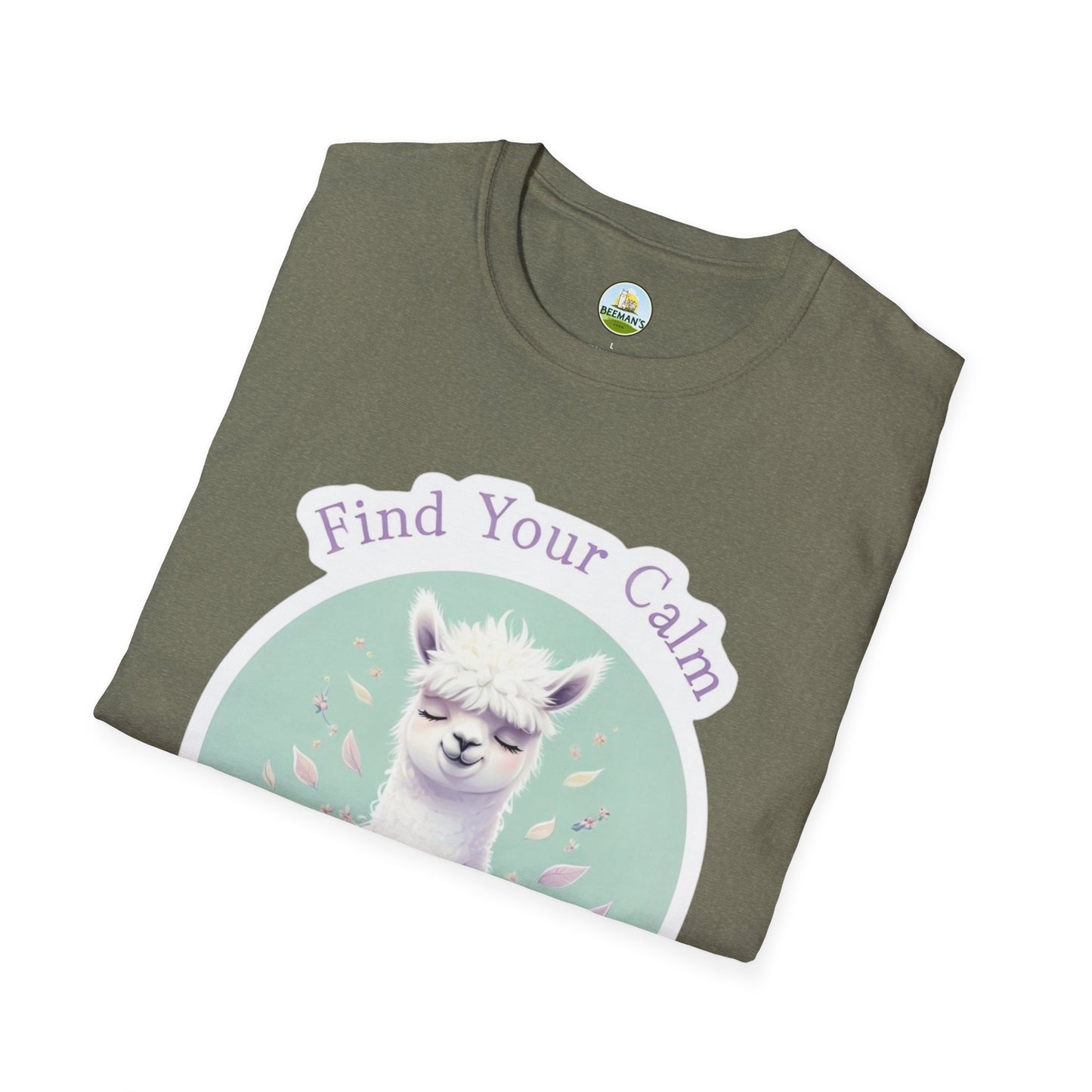 Alpaca Find Your Calm T-Shirt - Beeman's Honey Hill Farm