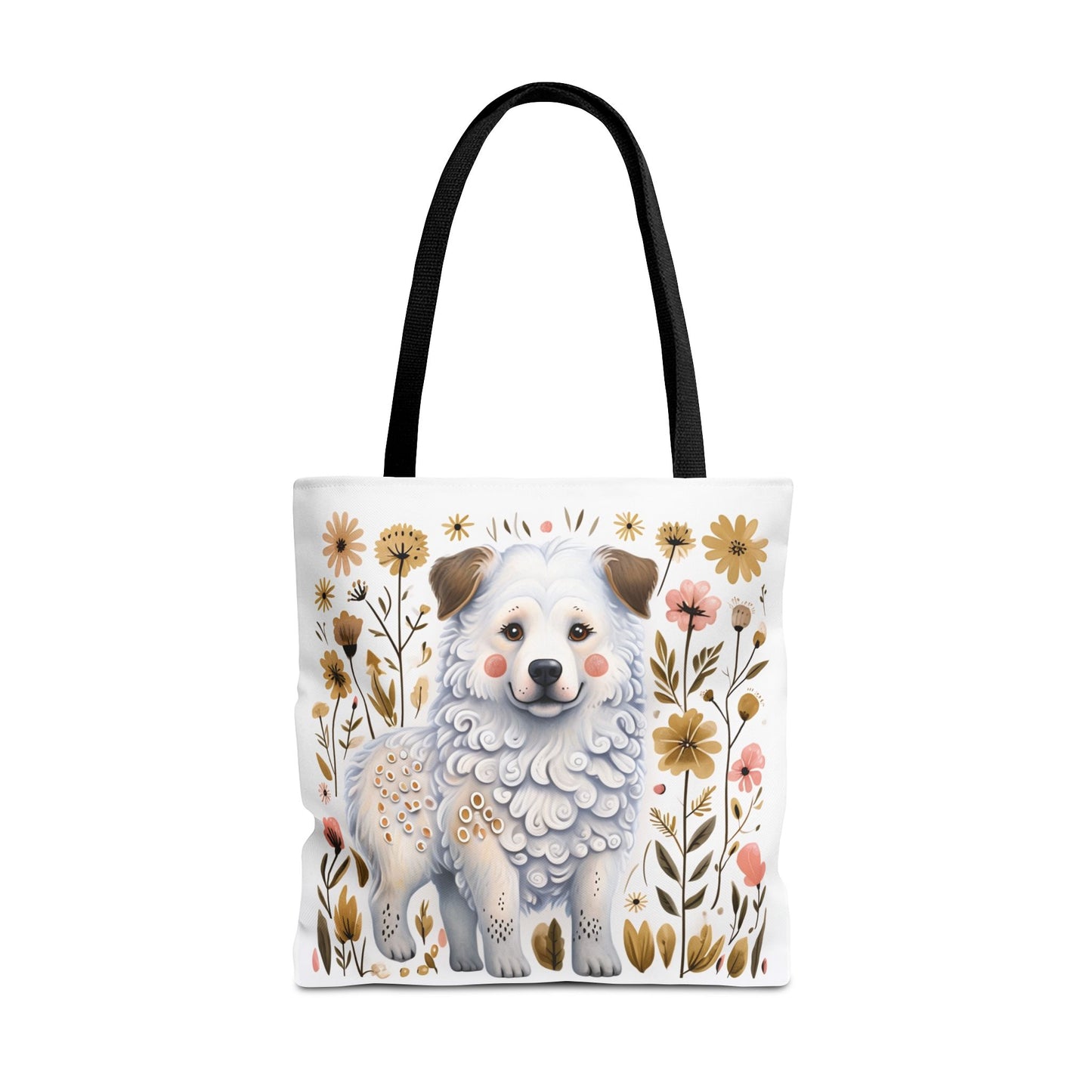 Folk Art Great Pyrenees Tote Bag for Animal Lovers | Fun & Stylish Shopping Bag