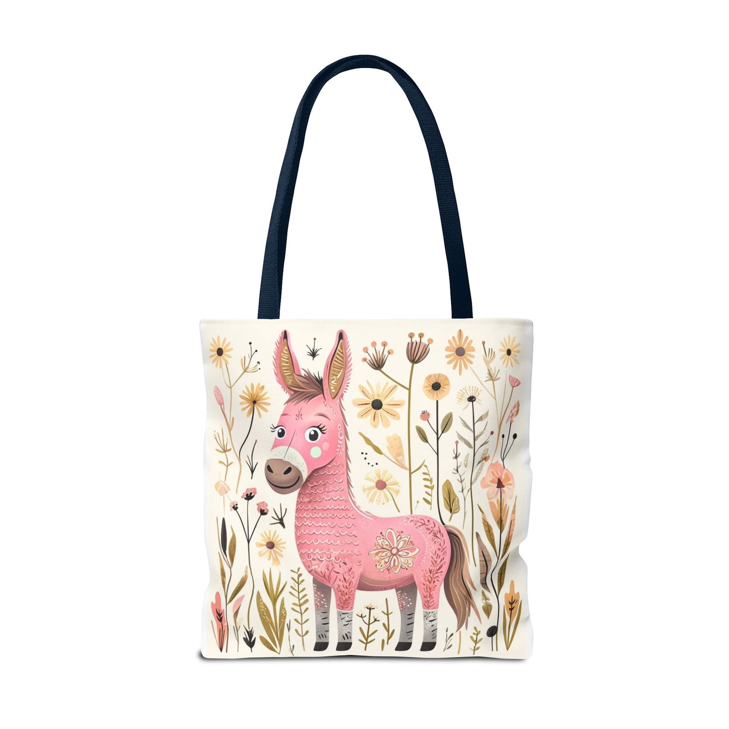 Folk Art Donkey Tote Bag for Animal Lovers | Fun & Stylish Shopping Bag