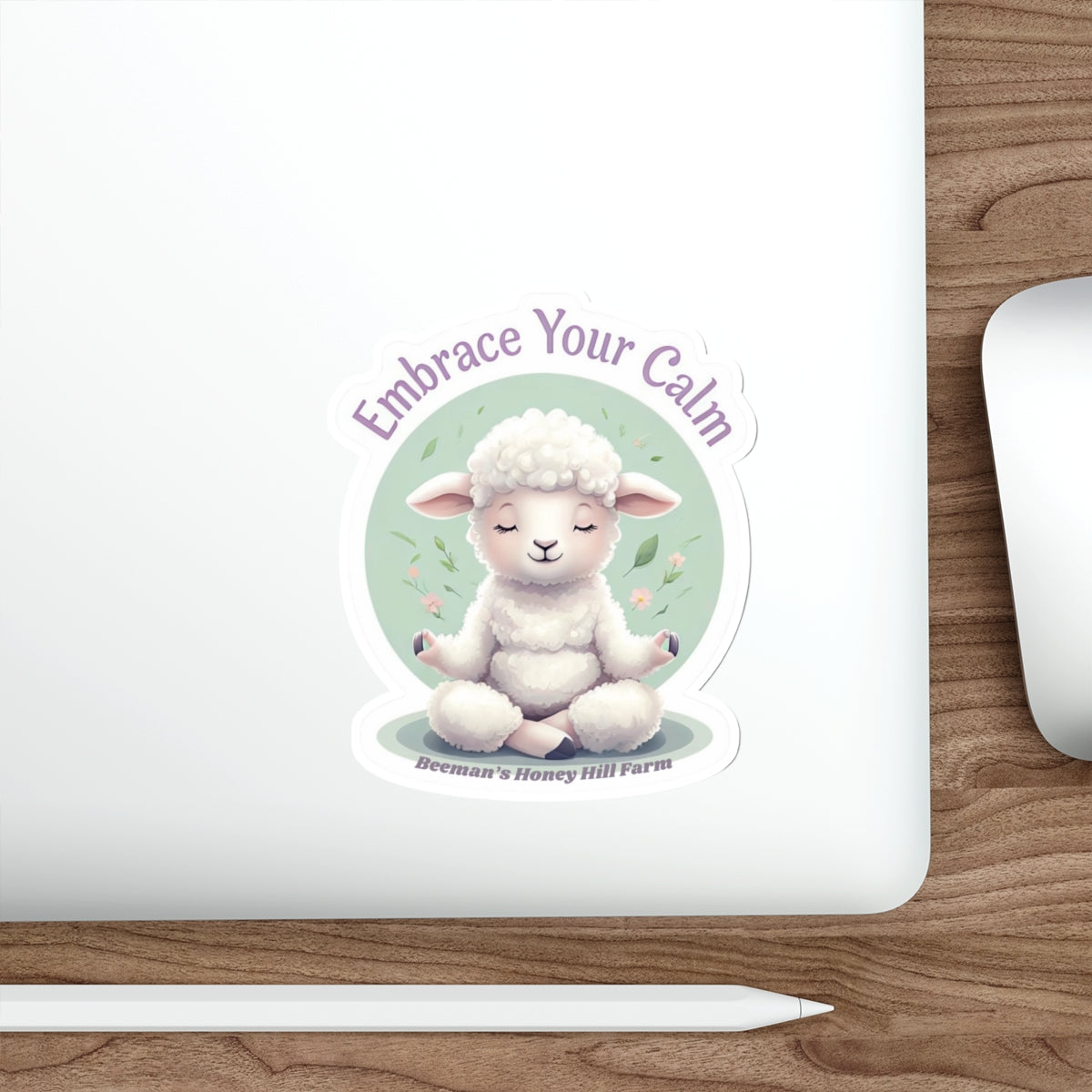 Sheep Embrace Your Calm Die-Cut Stickers | Beeman's Honey Hill Farm