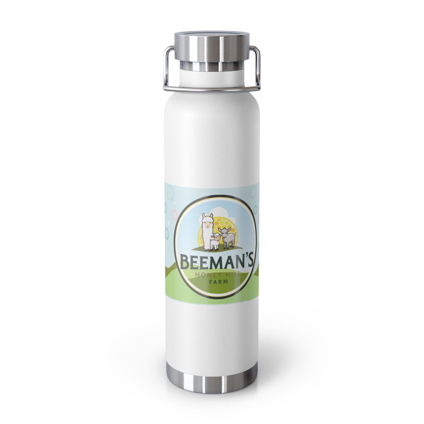 Insulated Stainless Steel Water Bottle - Beeman's Farm Logo - Eco-Friendly Travel Mug