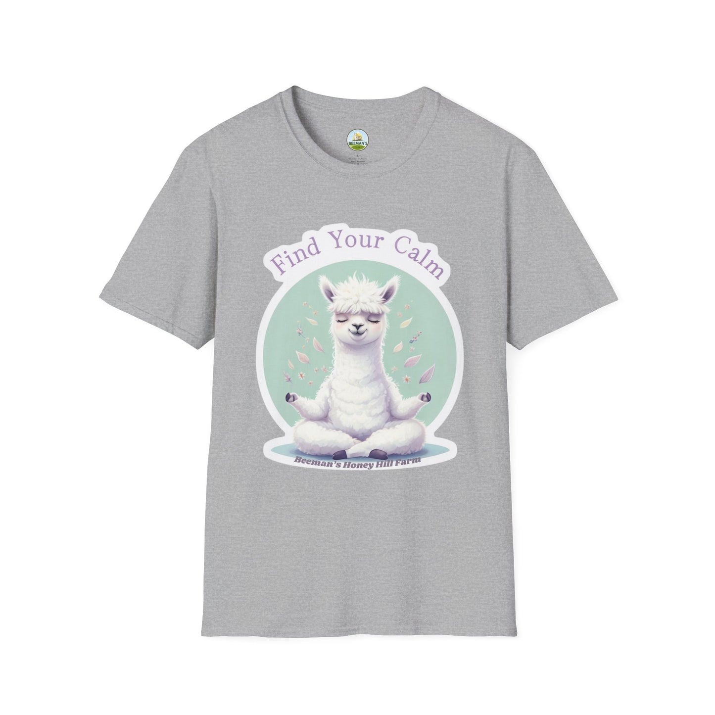 Alpaca Find Your Calm T-Shirt - Beeman's Honey Hill Farm