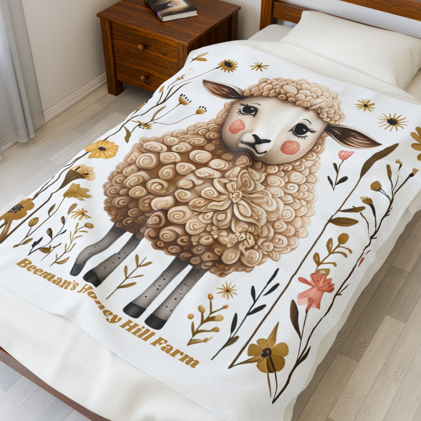 Cozy Farmhouse Lamb Plush Blanket - Perfect for Home Decor & Gifting