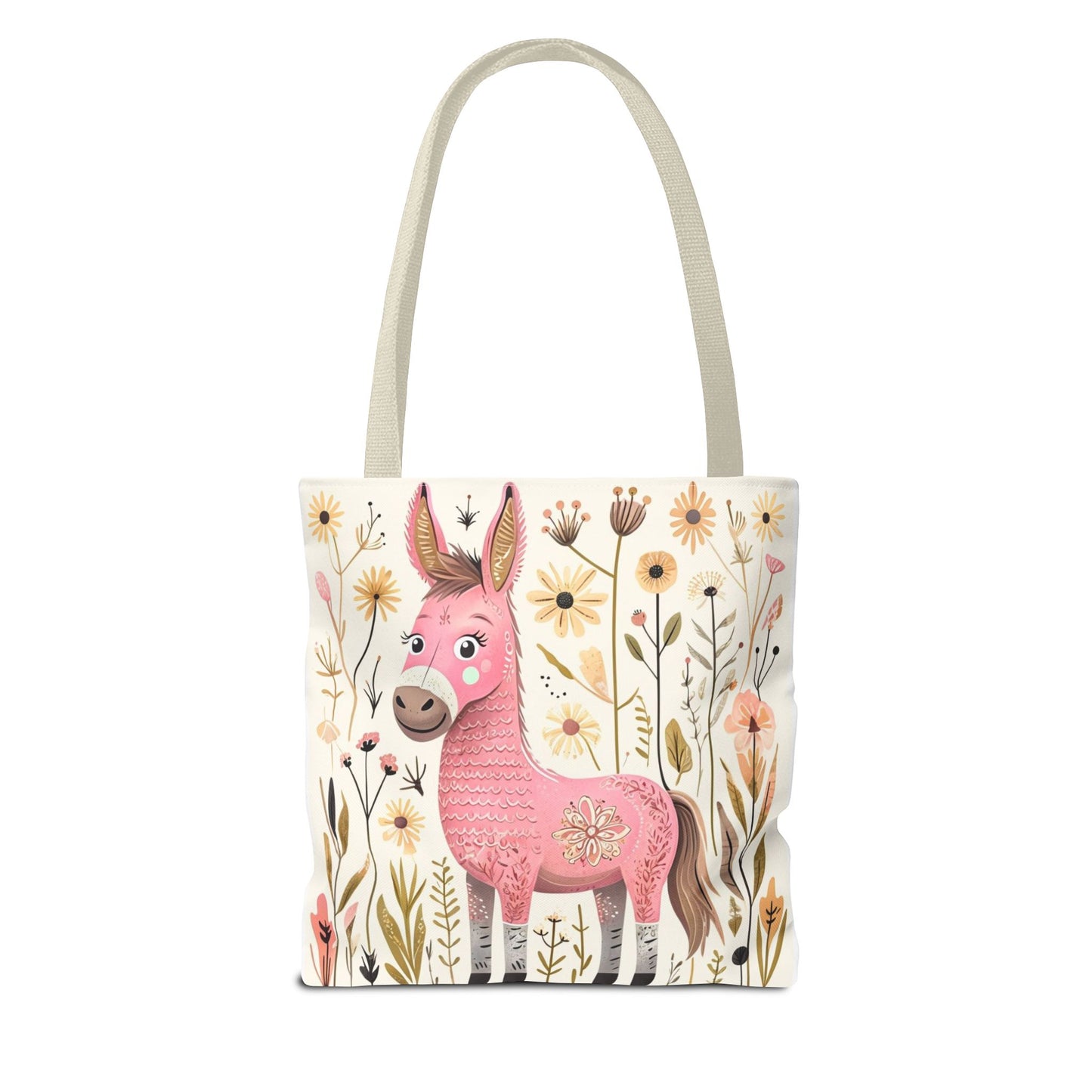 Folk Art Donkey Tote Bag for Animal Lovers | Fun & Stylish Shopping Bag
