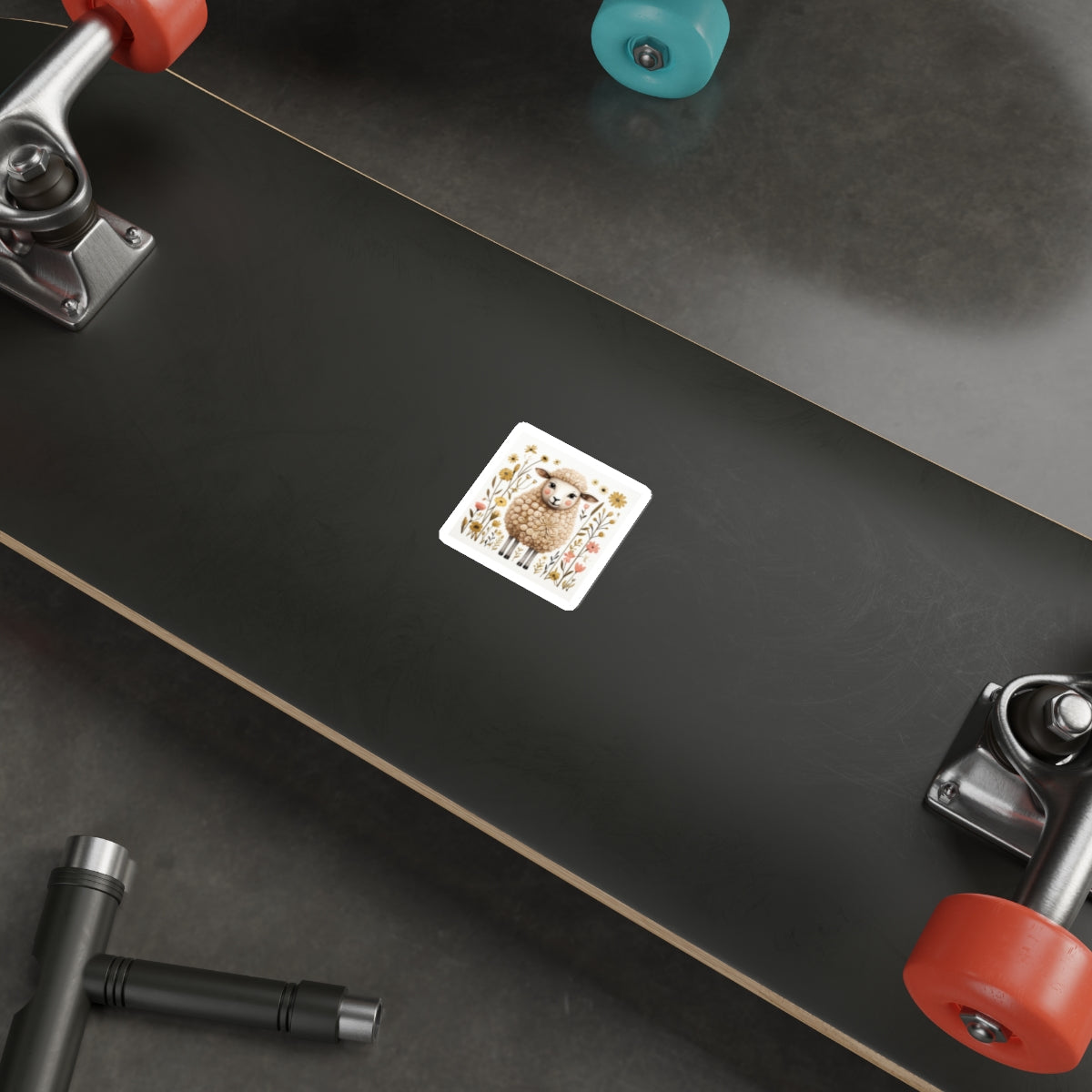 Folk Art Sheep Stickers