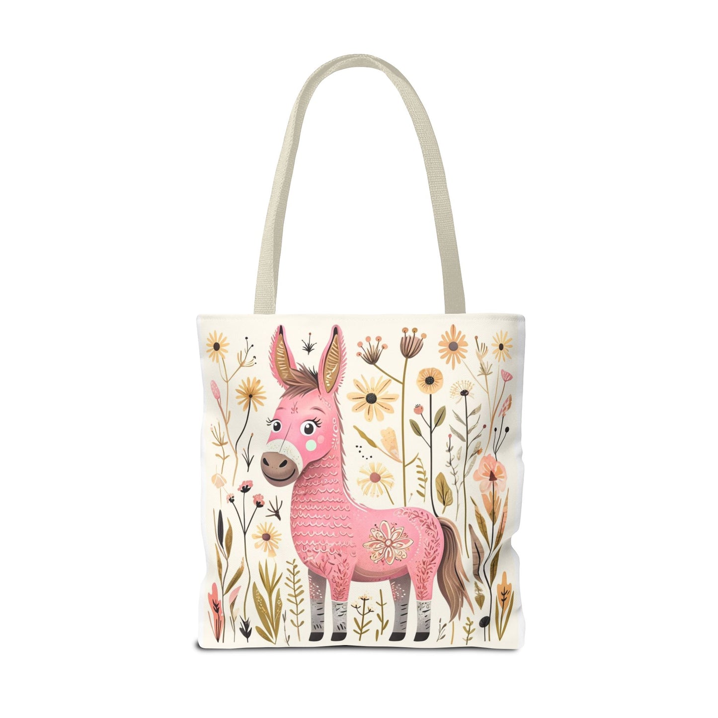 Folk Art Donkey Tote Bag for Animal Lovers | Fun & Stylish Shopping Bag