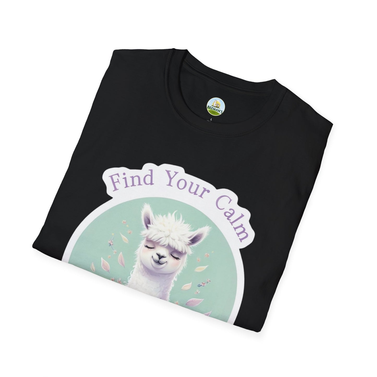 Alpaca Find Your Calm T-Shirt - Beeman's Honey Hill Farm