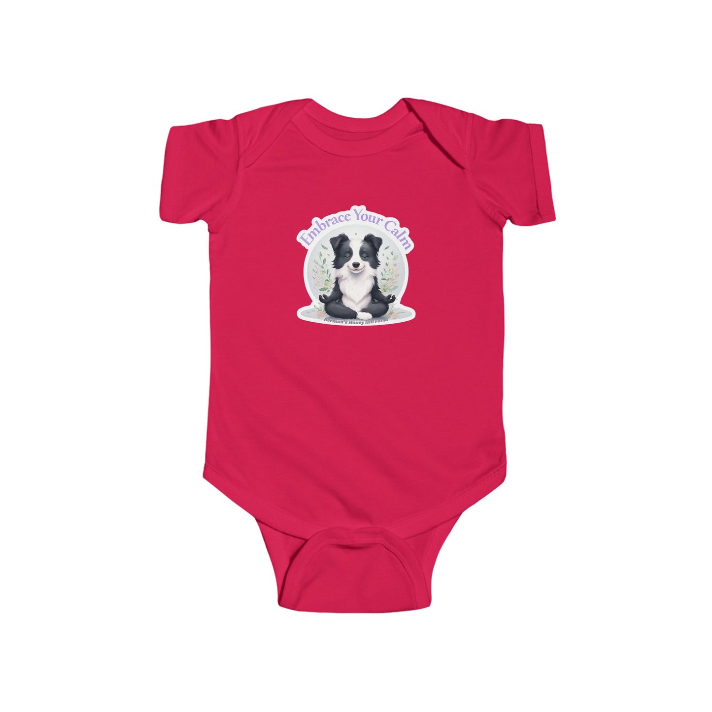 Border Collie Embrace Your Calm Infant Bodysuit - Cute Baby Onesie for Peaceful Moments