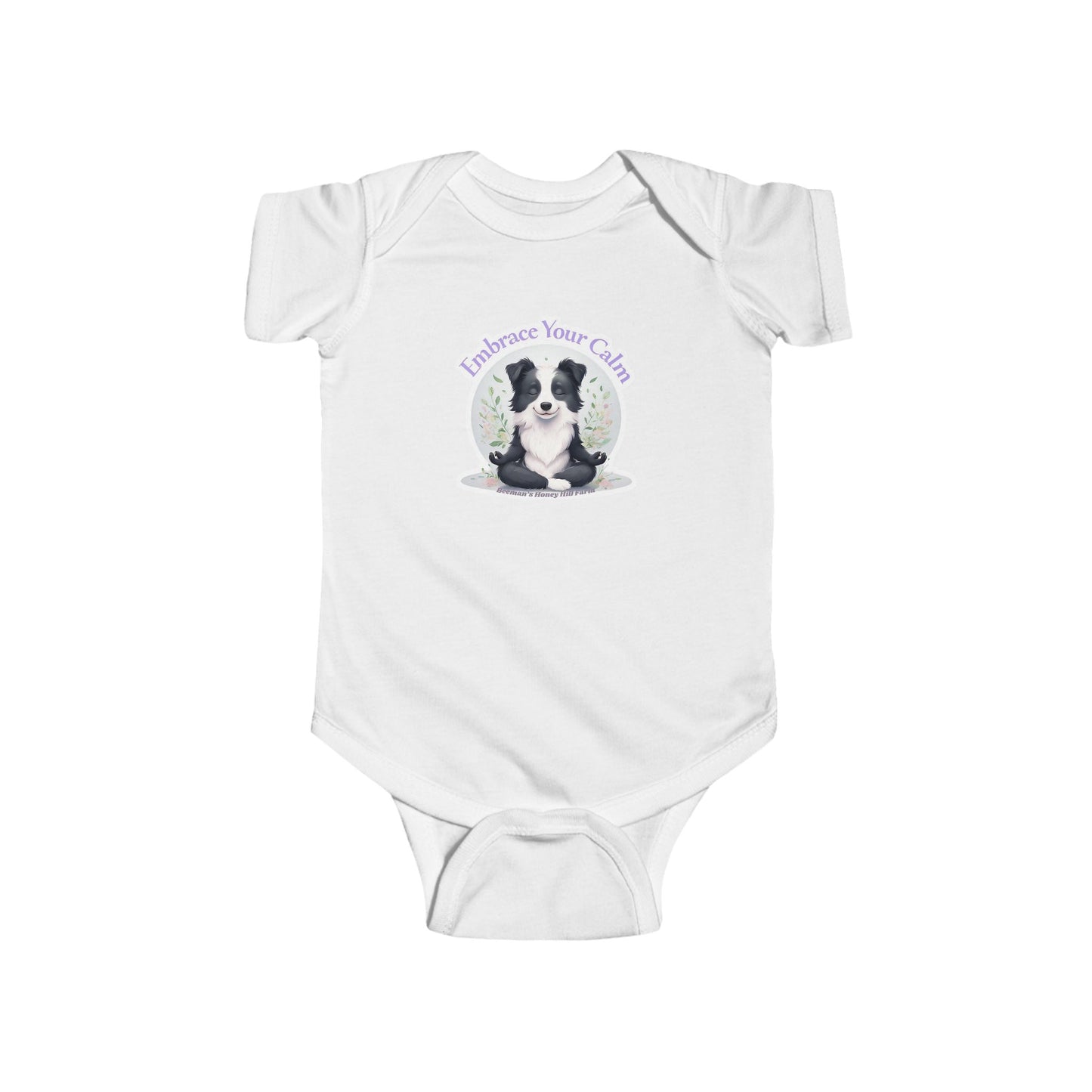 Border Collie Embrace Your Calm Infant Bodysuit - Cute Baby Onesie for Peaceful Moments