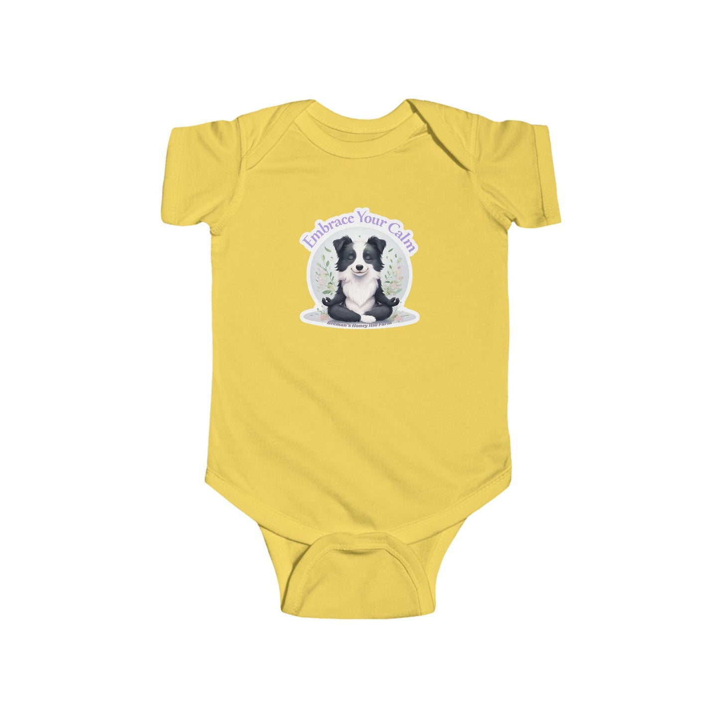 Border Collie Embrace Your Calm Infant Bodysuit - Cute Baby Onesie for Peaceful Moments