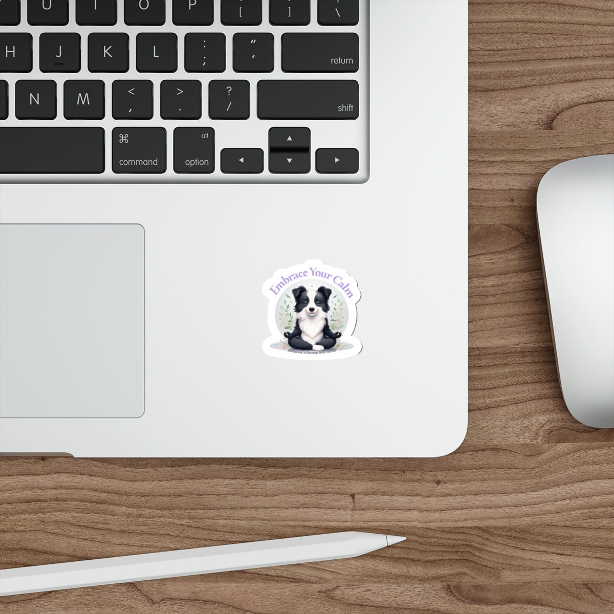 Border Collie Embrace Your Calm Die-Cut Stickers | Beeman's Honey Hill Farm