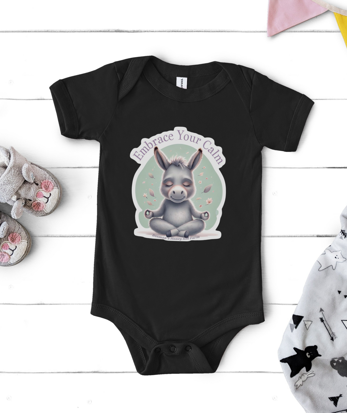 Donkey Embrace Your Calm Infant Bodysuit - Cute Baby Onesie for Peaceful Moments