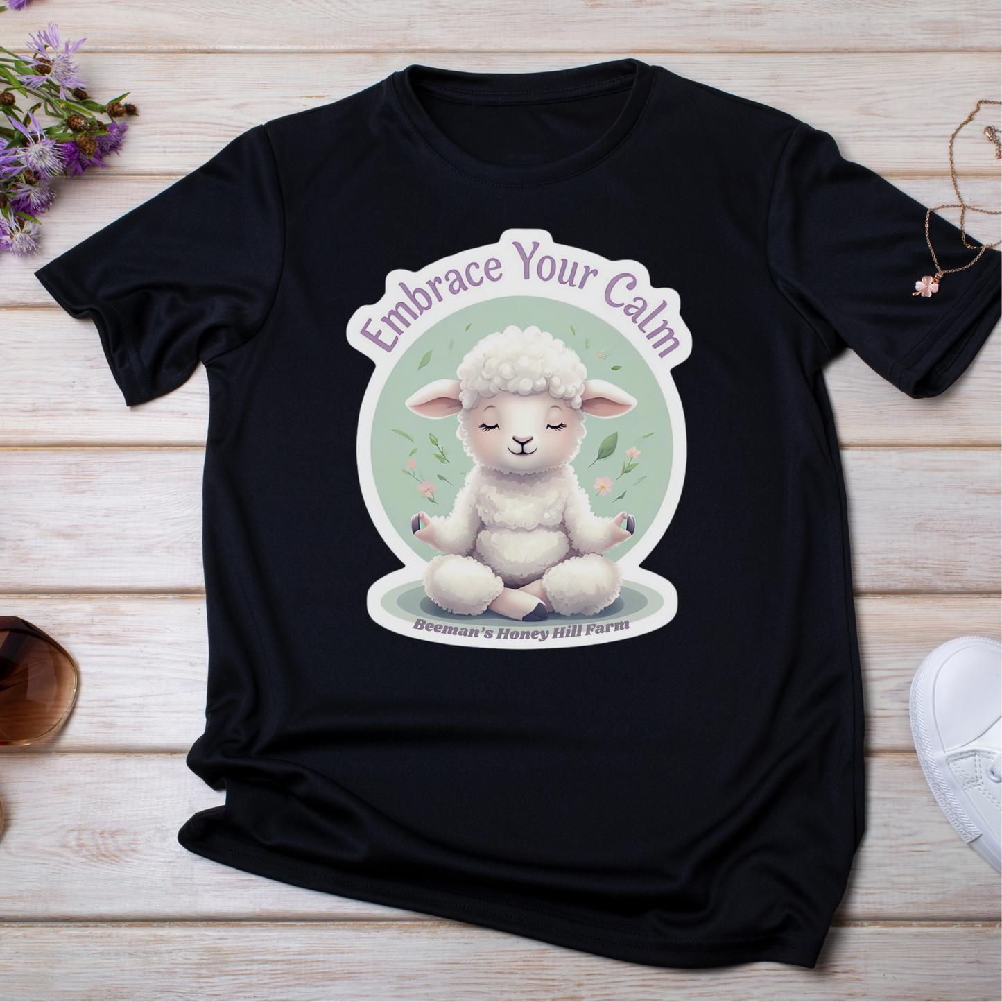 Sheep Embrace Your Calm T-Shirt - Beeman's Honey Hill Farm