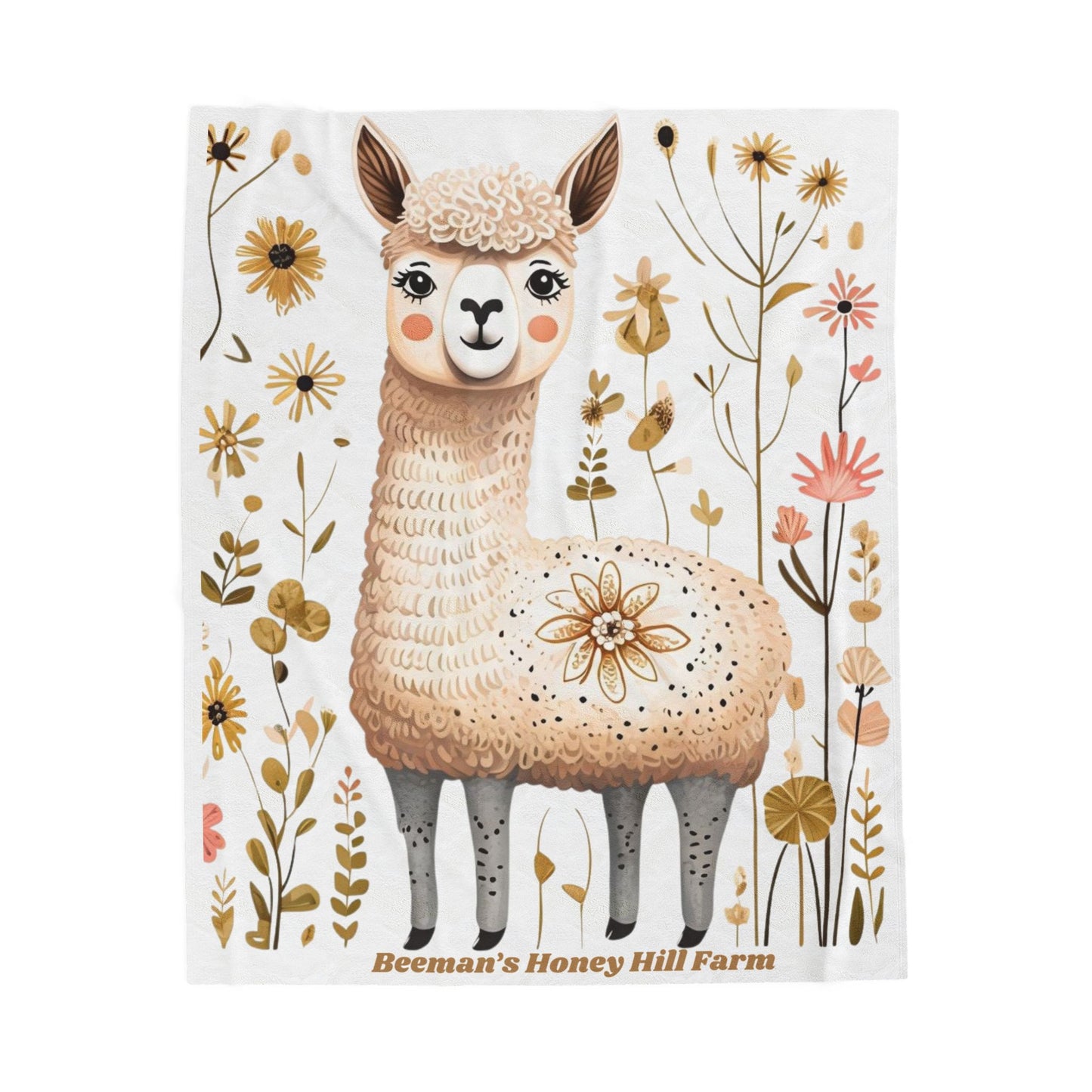 Cozy Farmhouse Alpaca Plush Blanket - Perfect for Home Decor & Gifting