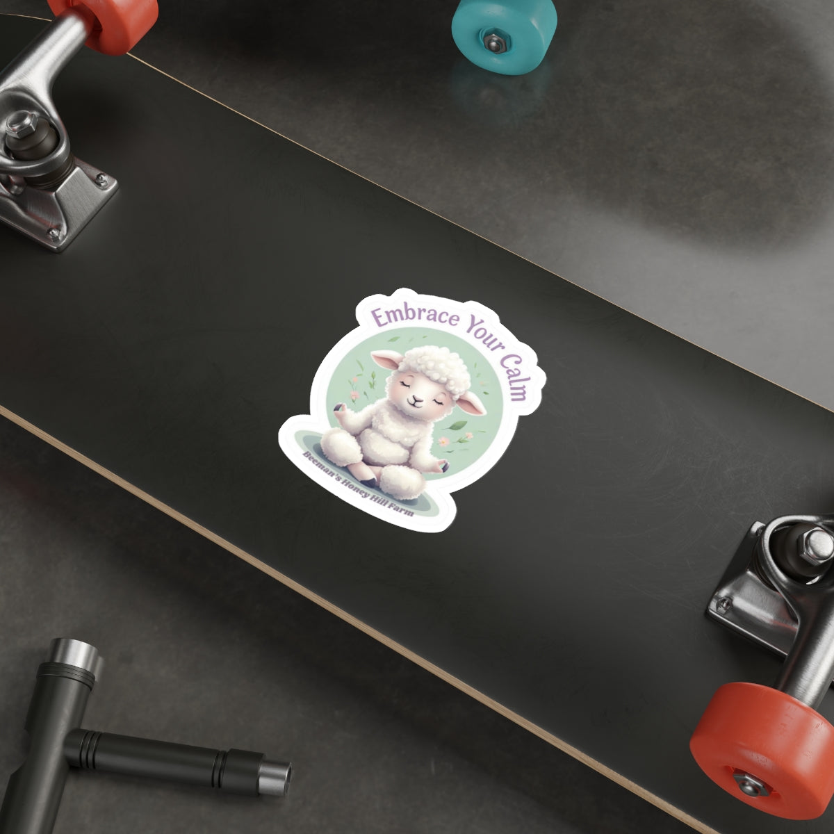 Sheep Embrace Your Calm Die-Cut Stickers | Beeman's Honey Hill Farm