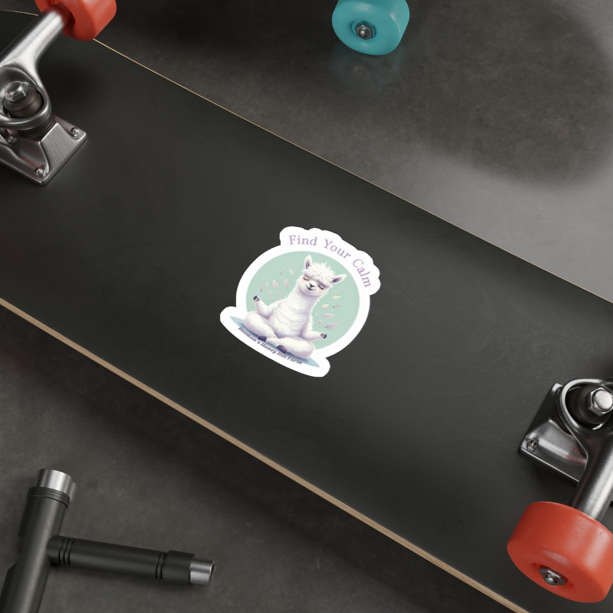 Alpaca Find Your Calm Die-Cut Stickers | Beeman's Honey Hill Farm