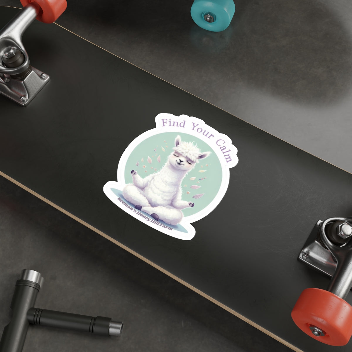 Alpaca Find Your Calm Die-Cut Stickers | Beeman's Honey Hill Farm