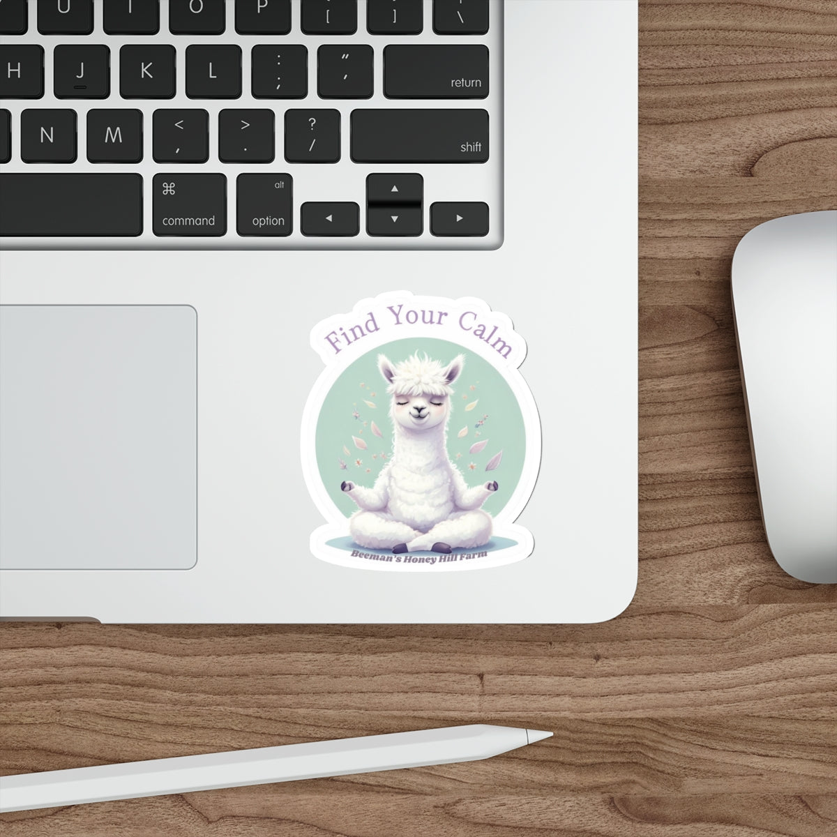 Alpaca Find Your Calm Die-Cut Stickers | Beeman's Honey Hill Farm