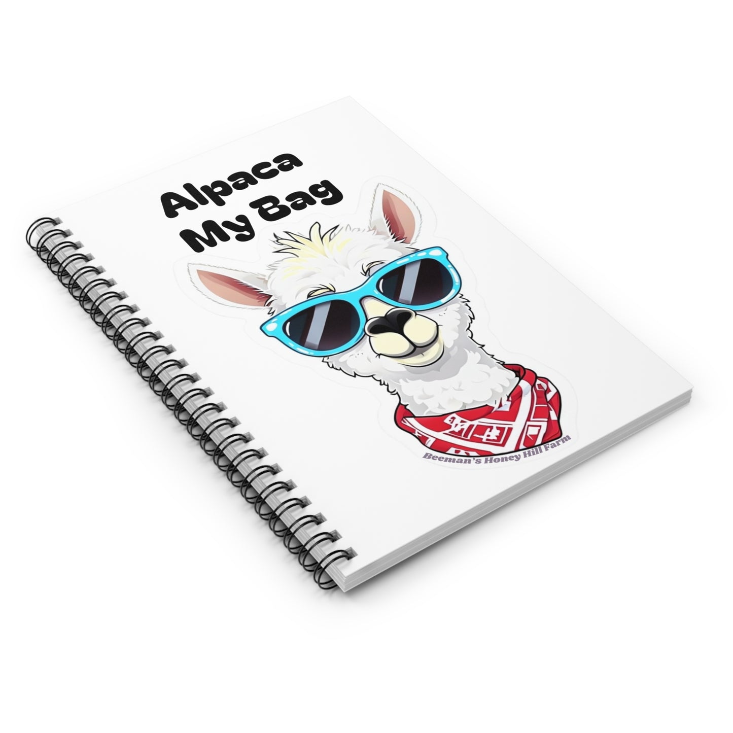 Fun Alpaca-Themed Spiral Notebook - Perfect for Students and Animal Lovers!