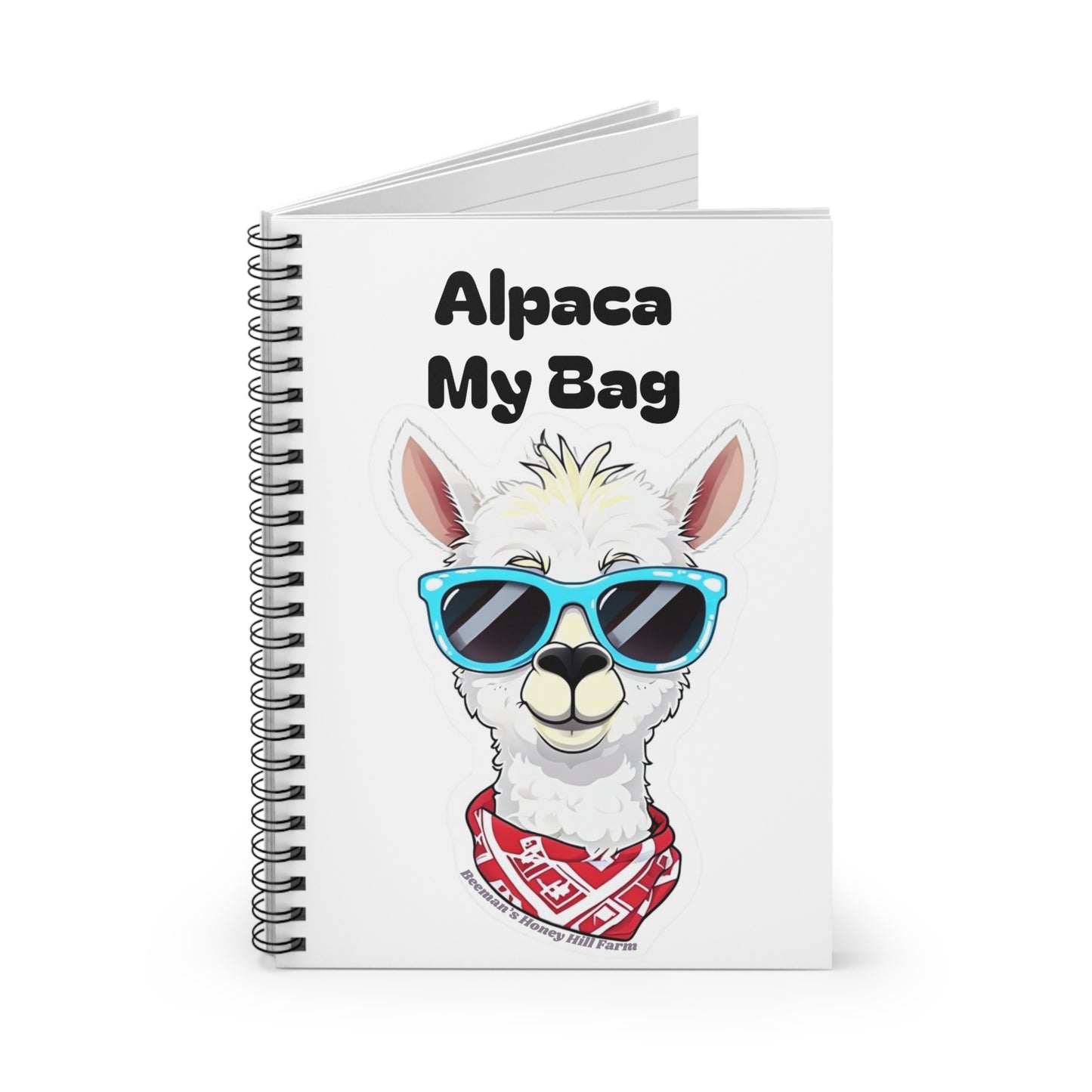 Fun Alpaca-Themed Spiral Notebook - Perfect for Students and Animal Lovers!